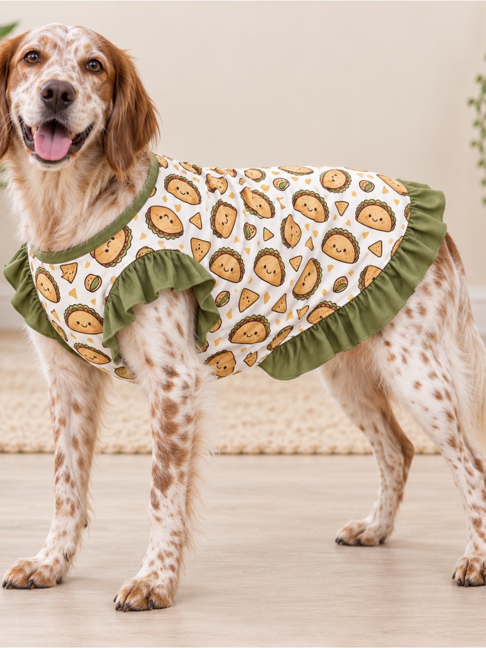 Griffy & Drake Taco Ruffle Dog Shirt 2XL